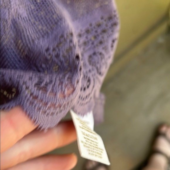 Free People Sheer Purple Lace Tunic/Slip Dress - Picture 5 of 8